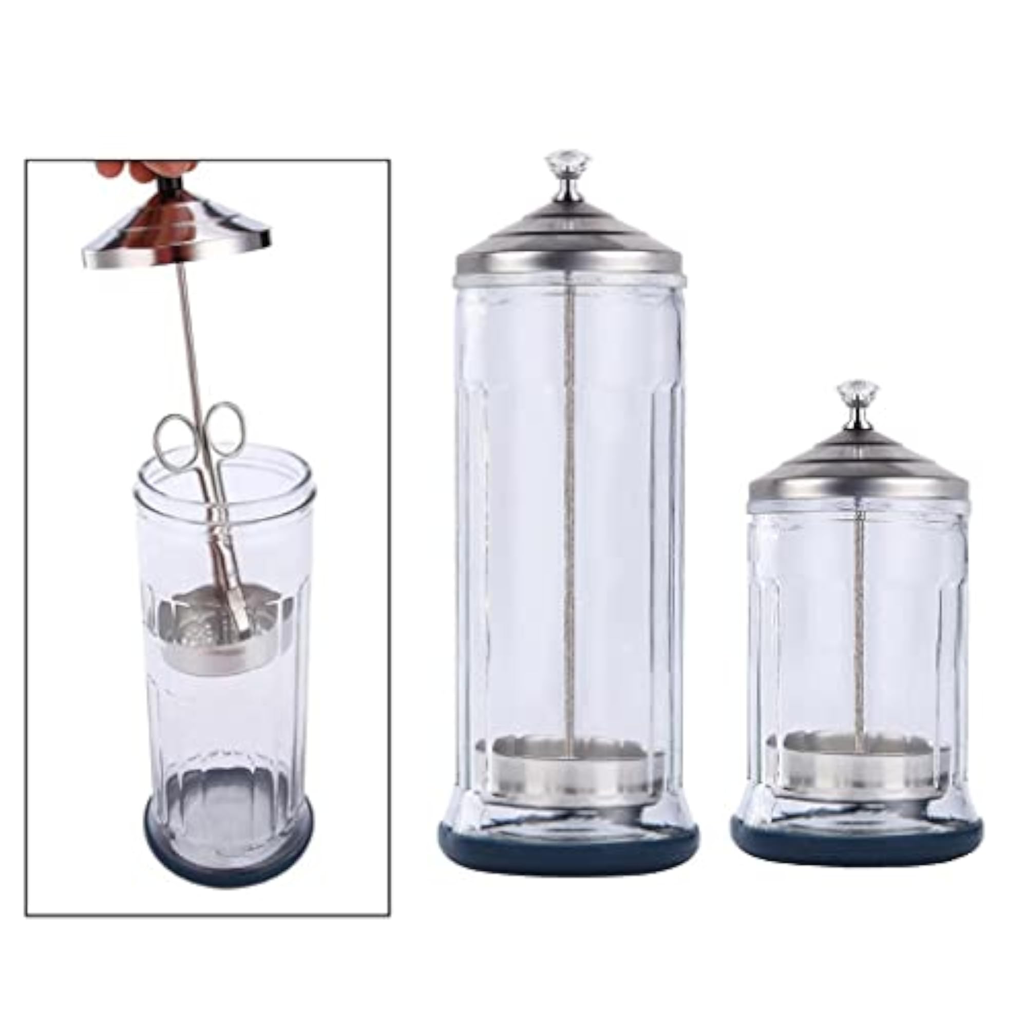 2x Salon Barber Disinfection Jar Container