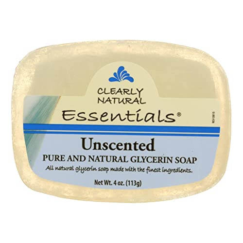 COiClearly Natural Glycerine Soap, UNSCENTED SOAP, 4 OZ [sAi]