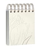 Clairefontaine 813070C - Block Tulip paper, mit kopfseitiger Spiralbindung 9x11 cm, 160 Blätter, blanko, 1 Stück