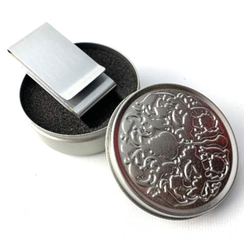 Matte Silver Double Sided Thick and Solid Stainless Steel Money Clip with Tin Gift Box2