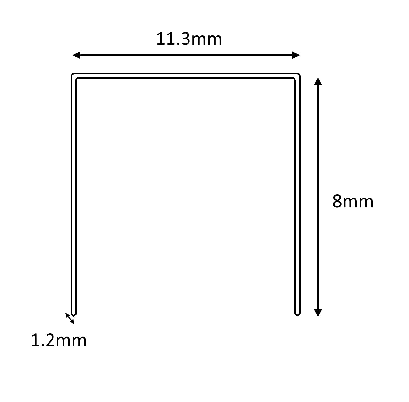 AERZETIX - C49652 - Lot de 5000 agrafes murales 11.3x8.0mm pour agrafeuse-cloueuse manuelle - accessoire d'agrafage - en acier trempé