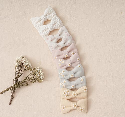 Fancy Clouds Baby Hair Clips with Bows for Girls,20pc Handmade Fully Lined Hair Barrettes,Hair Accessories for All Age Girls Toddlers Infants kids Gifts