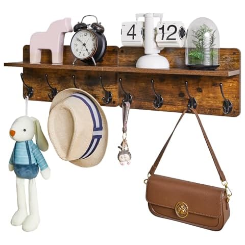 YMYNY Wall Mounted Coat Rack Shelf Cover