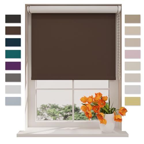 DTCH® Store Enrouleur Occultant Sable - 90 x 275 cm (LxH), Tailles de 40 à 240 de Largeur, sans perçage Possible, Store Enrouleur occultant, Store occultant fenetre
