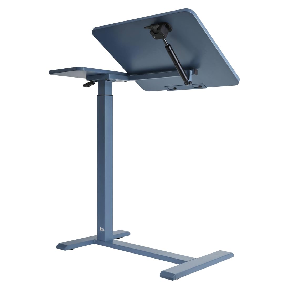 Spacetronik Tavolino Regolabile in Altezza 70x40 cm per Laptop con Piano Inclinabile e Bordo Antiscivolo – Tavolino da Letto in Acciaio (Blu)