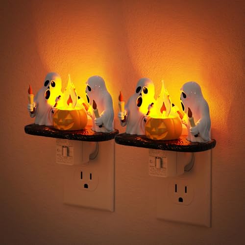Image of JandCase Halloween Night Light, Amber Night Lights Plug into Wall
