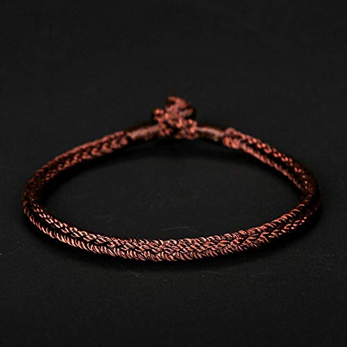 Corde tibétaine spirituelle : portez votre bracelet porte-bonheur marron au quotidien