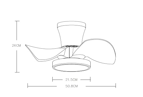 Miniatura 2 de Leduni Ventilador De Techo Con Luz Led 18w, Motor Dc 30w Silencioso, Ahorro Energia Y Gran Volumen De Air, Mando A Distancia Para Cocina, Dormitorio, Comedor, Patio Modos Invierno Verano Blanco