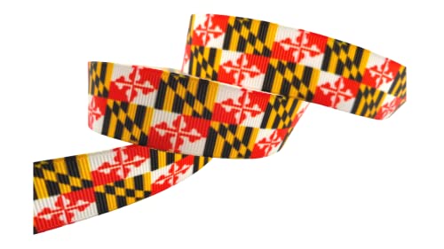 Maryland Flag Ribbon. 5 Yards 7/8