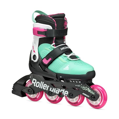 Rollerblade MICROBLADE XT   Patines en línea para niñas, Color Negro/Verde mar, 36,5 40,5
