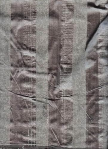 Tissu en soie à rayures gris argenté, l'étoffe de luxe en 137 cm
