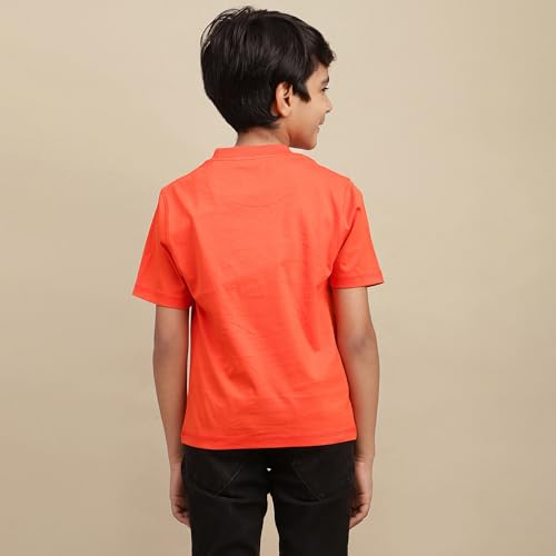 Image of Kidsville Official Naruto Anime Character Half Sleeves Round Neck Graphic Printed Regular Fit Pure Breathable Cotton Fabric Tshirt for Boys