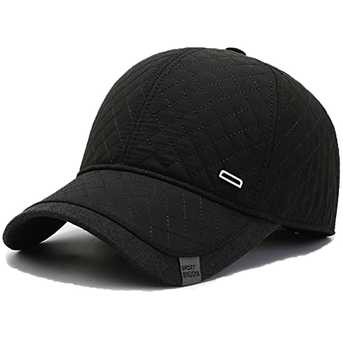 YAMEE Gorra de Béisbol Invierno Hombre con Orejeras Plegables,Sombrero de Invierno para Hombres al Aire Libre,Gorras de Unisex Cálido con Forro