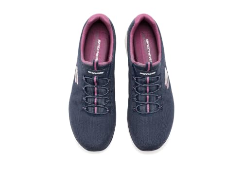 Image of Skechers Women's Summits - Radiant Flow Navy Burgundy 11 Medium