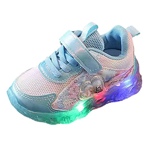 Light Up Shoes For Girls Toddler Led Walking Sneaker Girls Sneakers Kids Children Baby Baby Kids Foot Wear (Blue, 24) #TOP18