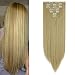 Grade 7A 160g 23-24 Inch Real Thick Double Weft Clip In Hair Extensions