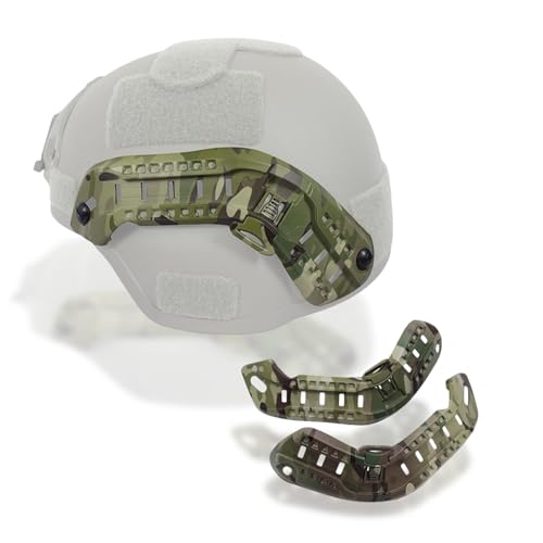 Kit de Rieles Laterales para Montaje en Casco Táctico, para Deportes al Aire Libre Equipo de Airsoft Riel Lateral para Casco de Corte Alto y Rápido