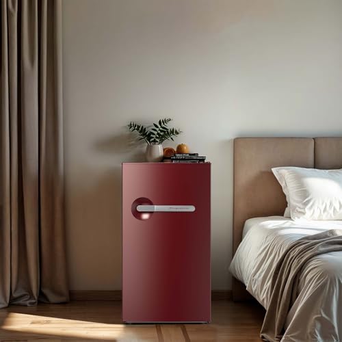 Image of Frigidaire Refrigerator-Retro Mini Fridge Energy Saving-Adjustable Thermostat Control- Ideal for Dorm, Office, RV, Garage, Apartment 3.1 Cu Ft, RED