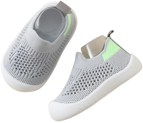 Aggroot Bambino Scarpe Bimbi per Primi Passi Antiscivolo Bambino con Suola Traspiranti Pantofole Bambino con Suola Gomma Antiscivolo