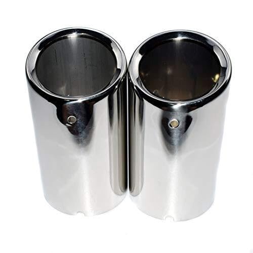 Embouts d'échappement argentés Golf MK7 : Accessoire double sortie de pot Volkswagen 13-16