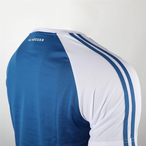 HO Soccer Camiseta de Fútbol Soccer Shirt Akademia Azul- Rinde al Máximo Nivel– Poliéster, Colores Disponibles, Unisex niños, Azul/Blanca, 10