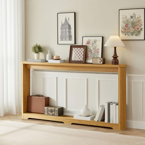 Hosnnile 70.1'' Long Console Table, Narrow Rectangular Sofa Table with