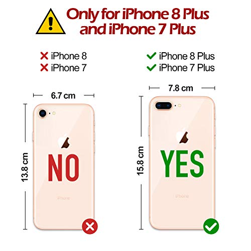 Tucch Iphone 8 Plus Wallet Case, Iphone 7 Plus Case, Premium Pu Leather Flip Case With Card Slot, Stand Holder, Magnetic Closure [Shockproof Tpu Interior Case] Compatible With Iphone 7/8 Plus, Black #TOP1