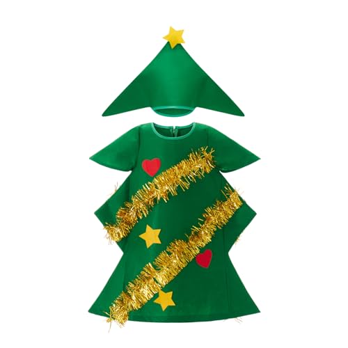 Disfraz de árbol de Navidad para niños 3-4 años