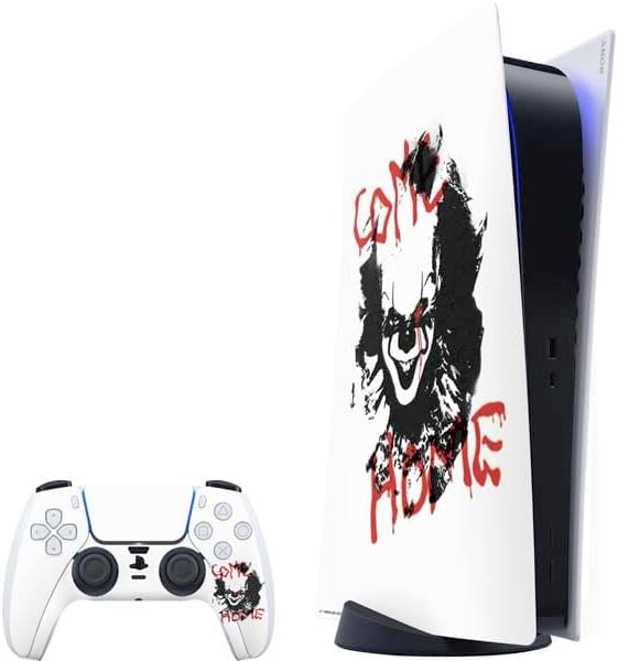 Skinit Decal Gaming Skin Compatible with PS5 Bundle - Officially Licensed Warner Bros IT Volume 2 Pennywise Bloody Design