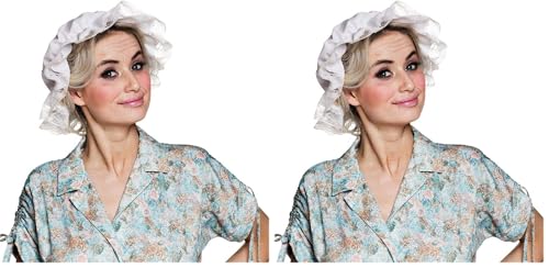 Produktfoto von Boland 01401 - Mütze Großmutter, Kopfbedeckung, Oma-Mütze, weiße Haube, Kostüm, Karneval, Mottoparty