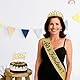60 Geburtstag Frau, Deko 60 Geburtstag Frau, 60. Geburtstag Krone Und Schärpe Set Mit Kuchenaufsatz, Goldene Geburtstagsdekoration Für Frauen, Partyzubehör (Gold)