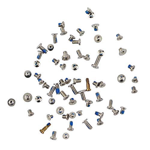 MMOBIEL Complete Screw Set Replacement Compatible with iPhone 6 (White/Black/Gold) incl. 3 x Screwdrivers