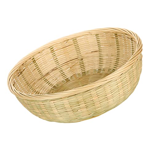 MUSISALY 1pc Vegetable Basket Woven Storage Basket Wicker Table Basket Vintage Fruit Basket Handmade Basket Handmade Woven Basket Dough Bowl Basket Simple Fruit Basket Wicker Storage