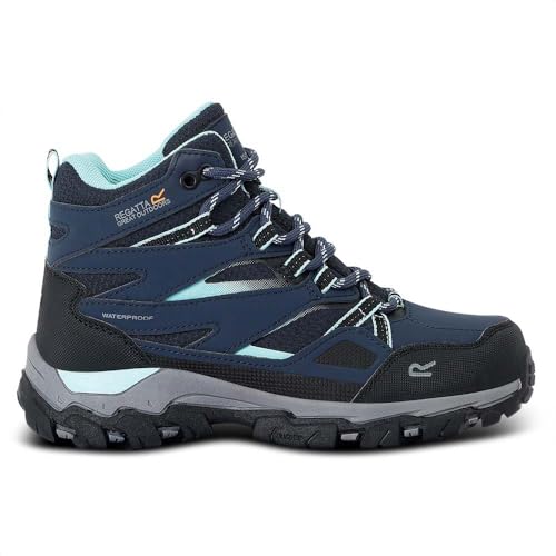 Regatta Kids Holcombe Walking Hiking Boots, Botas para Senderismo Unisex niños, Azul Marino, 30.5 EU