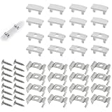 safycaby 16 Pack LED Channel Metal Mounting Clips LED Channel End Caps U Shape LED Cover Diffuser with Complete Mounting Accessories for U-shaped Aluminum LED Light Strip Passage