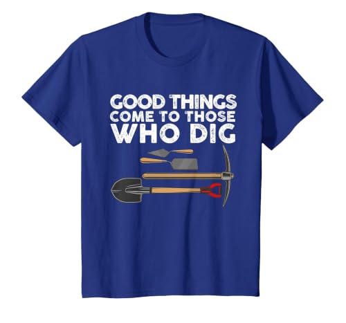 Funny Archaeology for Men Women Anthropology Archaeologist T-Shirt, Youth, Royal Blue, X-Small