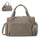 Jinfanshurich Multifunktionale Wickeltasche, Groß Diaper Bag mit Schnulleretui, Baby Wickeltaschen für Wickeltasche, Reisen, Strand (Kamel)