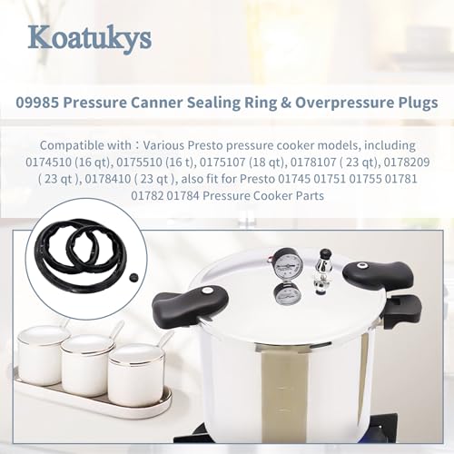 2PCS 09985 Aro de sellado y 4 tapones de sobrepresión para olla a presión miniatura 3