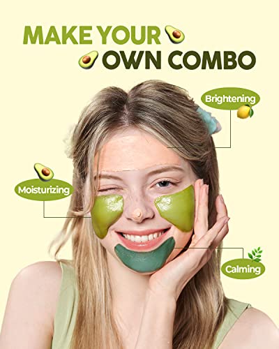Glam Up Moisturizing Avocado Clay Mask | Vegan Clay Mask, Hydrating Avocado Face Mask For Dry Skin And Sensitive Skin, Gentle Exfoliating Deep Pore Cleansing Clay Face Mask, Blackhead Remover - (125Ml/4.23 Oz) #TOP4