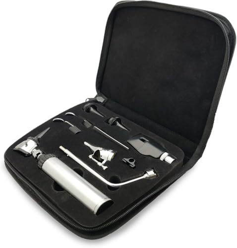 Glasfaser-Otoskop-Set für Erwachsene Kinder Otoskop Ohr gesundes Werkzeug für Krankenschwestern Erwachsene Kinder Baby ältere Haustiere Tiere Veterinär-Otoskop