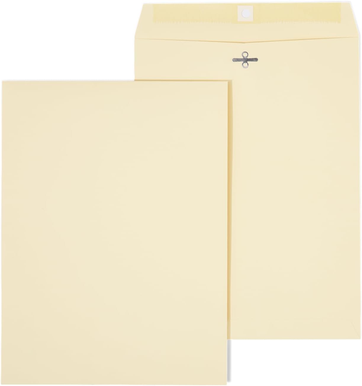 Staples 9 x 12 Extra‑Heavyweight Clasp & Moistenable Envelopes, Manila, Strong Metal Clasp for Filing & Mailing, 100/Box