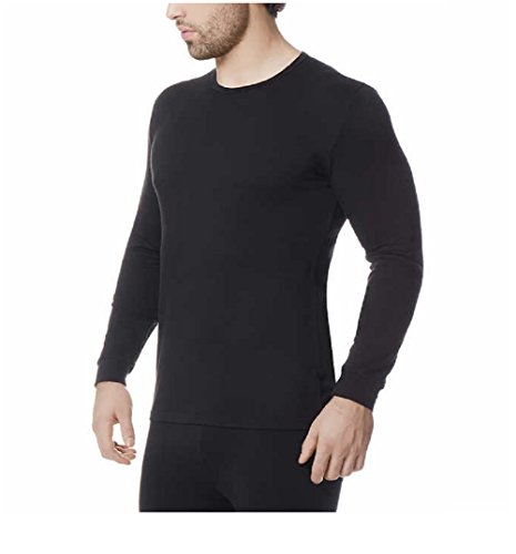 32 Degrees Heat by Weatherproof Mens Warm Base Layer Crew Long Sleeved Tee, Black, Small2
