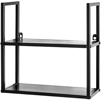 Haku Wall Shelf Black Metal Hanging Shelf Dimensions W 36 x H 36 x D 15 cm Style Modern