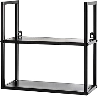 HAKU Wandregal schwarz, Metall - Maße: B 36 x H 36 x T 15 cm, Style: Modern