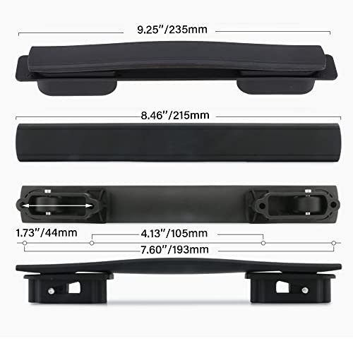 Image of 2Pcs Multi-Functional Case Handle Pull Handle Grip 21.5cm 115B Series B113 Black