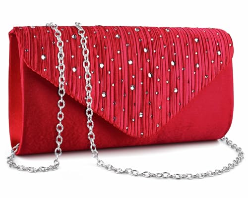 Image of TINDTOP Evening Clutch Purses for Women Handbags for Formal Wedding Party Cocktail Prom Crossbody Shoulder Envelope Bag | for Formal Wedding