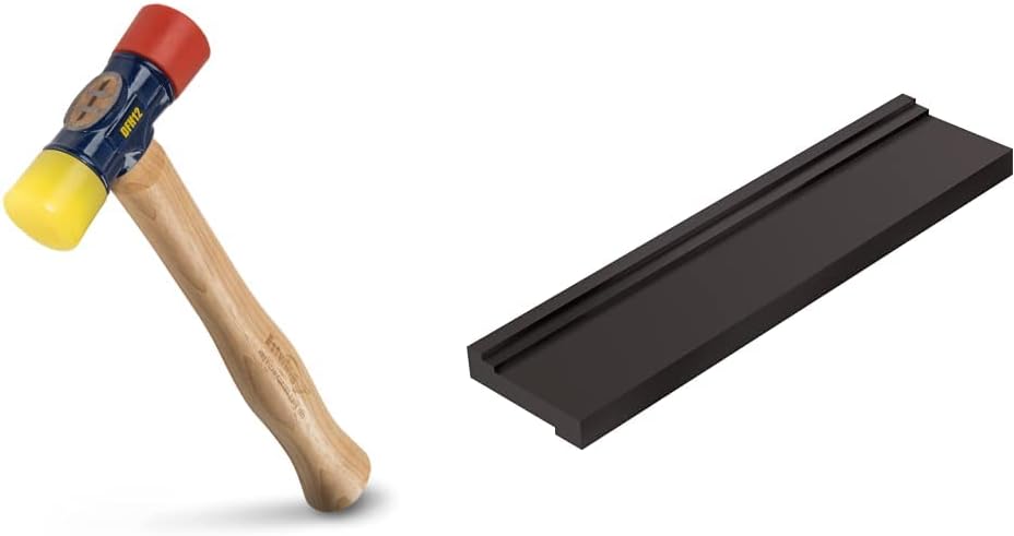 Estwing Rubber Mallet with Hickory Handle + Roberts Universal Tapping Block for Flooring Installation