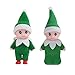 JHBEMAXS 2 PCS Mini Baby Elf Twins Kindness Elves Craft Set Tiny Dolls for Girls Boys Kids Adults (Pack of 2 Pieces Green)