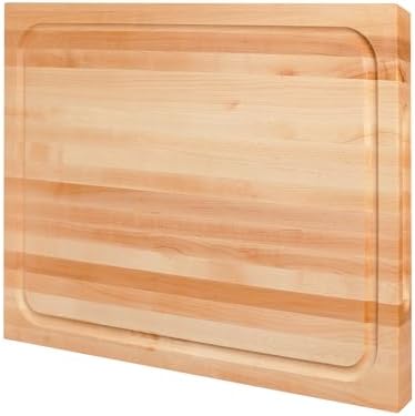 CONSDAN Hard Maple Wood Cutting Board for Kitchen, USA Grown Hard...