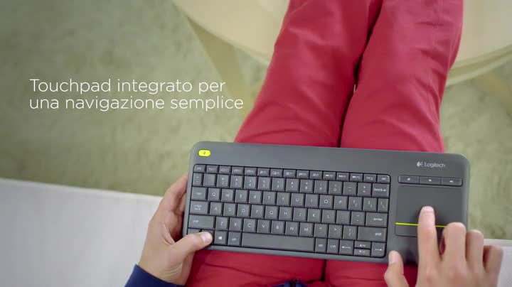 Logitech K400 Plus Tastiera Wireless Con Touchpad - Per TV, PC, Android, Chrome OS, Italiana QWERTY - Foto 9